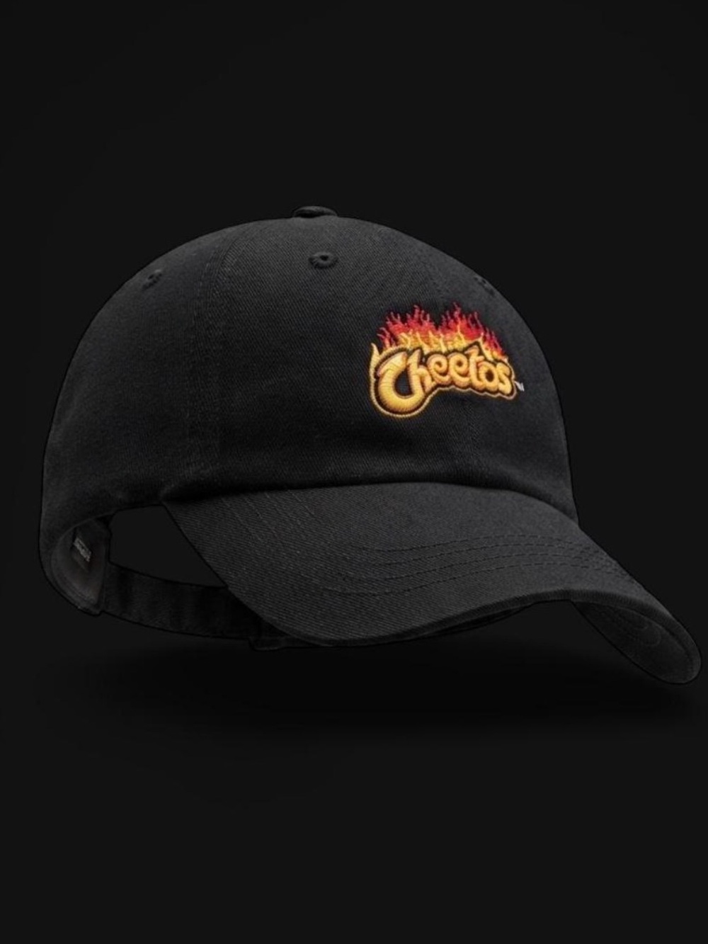 Cheetos Flamin' Hot Embroidered Black Baseball Cap Dad Hat Streetwear